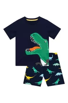 Короткая пижама с динозавром Harry Bear, синий