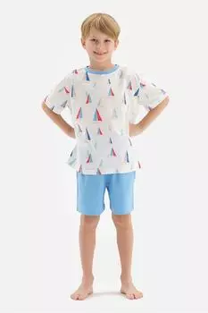 Короткая пижама с принтом Dagi, синий