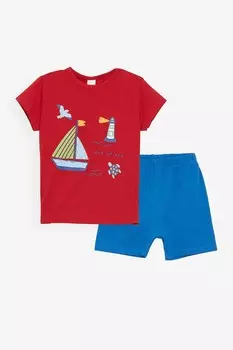 Короткая пижама с принтом Lc Waikiki, красный