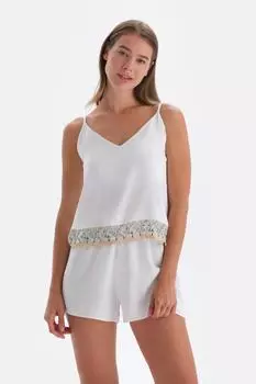 Короткая пижама с заостренными краями Dagi, белый