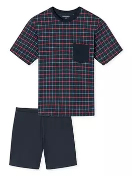 Короткая пижама SCHIESSER Comfort Essentials, цвет Navy/Red