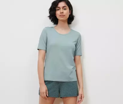 Короткая пижама Tchibo, топ аква