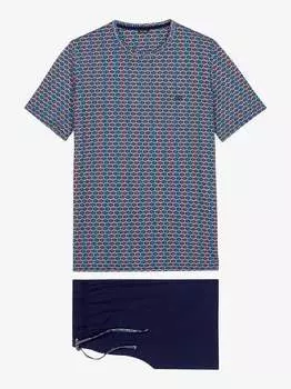 Короткая пижама в стиле поп-арт Hom, синий