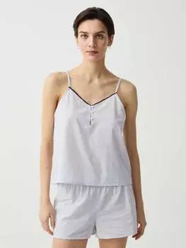 Короткая пижама в тонкую полоску Ovs, цвет white/blue