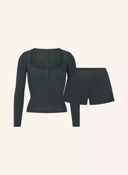 Короткая пижама вафельный сон Skims, мультиколор