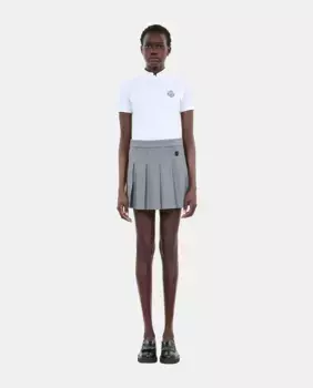 Короткая плиссированная юбка The Kooples, серый
