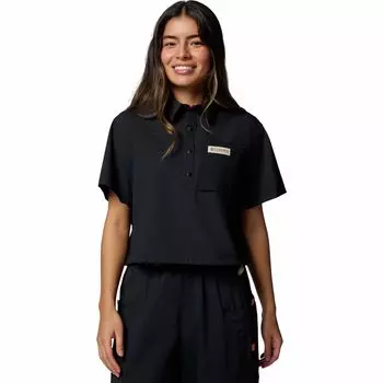 Короткая пляжная рубашка Cove из ткани Columbia, черный