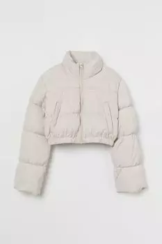 Короткая пуховая куртка H&amp;M, светло-бежевый