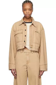 Короткая рабочая куртка We11Done, бежевый