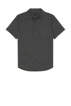 Короткая рубашка с принтом "Charter" Brixton, washed black & paisley