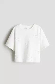 Короткая рубашка с принтом H&M, белый