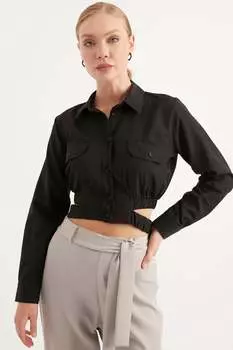 Короткая рубашка со складками Herita, черный