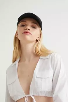 Короткая рубашка в стиле милитари H&M, белый