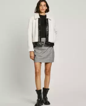 Короткая шерстяная юбка с узором «гусиная лапка» Pepe Jeans, мультиколор