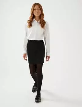 Короткая школьная юбка-труба для девочек Marks & Spencer, черный