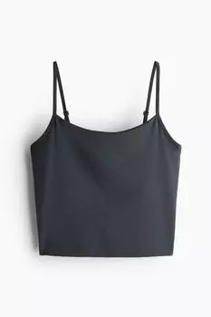 Короткая спортивная майка drymove H&M, серый