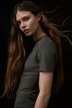 Короткая спортивная рубашка Drymove H&M, зеленый