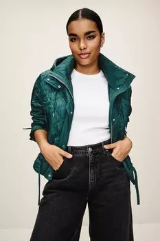 Короткая стеганая куртка Next, зеленый