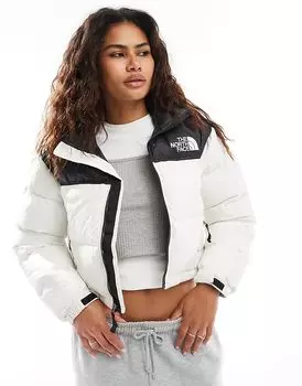 Короткая стеганая куртка Retro Nuptse в цвете «кремовый» The North Face
