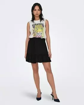 Короткая струящаяся юбка с эластичной талией Jdy, черный