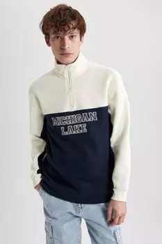 Короткая толстовка на молнии Defacto, белый