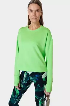 Короткая толстовка после занятий Sweaty Betty, зеленый