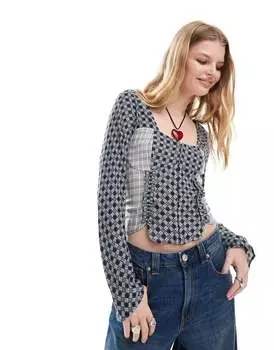 Короткая туника Reclaimed Vintage с асимметричным подолом и рюшами