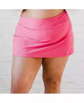 Короткая юбка для плавания больших размеров Calypsa, розовый