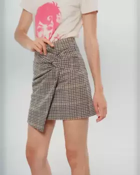 Короткая юбка-драпировка Margot Dolores Promesas, бежевый