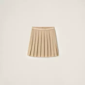 Короткая юбка из ламе Miu Miu, золотой