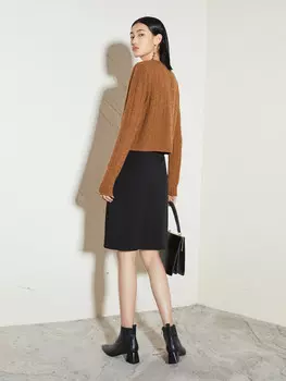 Короткая юбка Mai Meng с высокой талией, черный