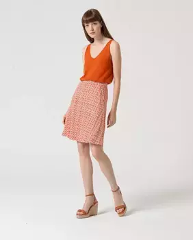 Короткая юбка на резинке с принтом Surkana, цвет Rosa