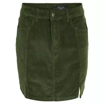 Короткая юбка Noisy May Fling Corduroy Pleat, зеленый