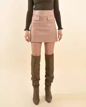 Короткая юбка под кожу Molly Bracken, розовый