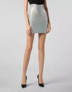 Короткая юбка Rock PP PHILIPP PLEIN, белый
