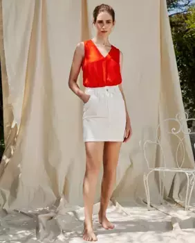 Короткая юбка с эластичной талией Jdy, белый