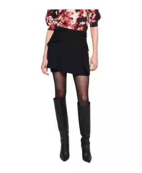 Короткая юбка с боковыми карманами Silvian Heach, черный