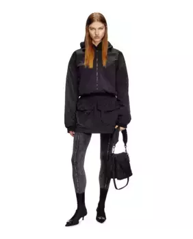 Короткая юбка с карманами Diesel, черный