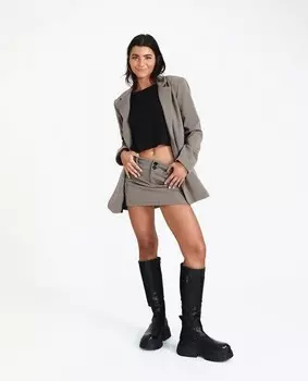 Короткая юбка с карманами-карго The-Are, светло-коричневый