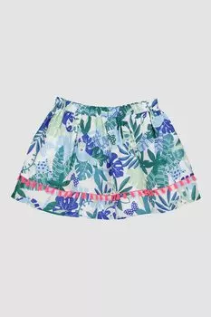Короткая юбка с кисточками United Colors Of Benetton, зеленый