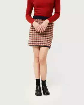 Короткая юбка с клетчатым принтом Compaa Fantstica, мультиколор