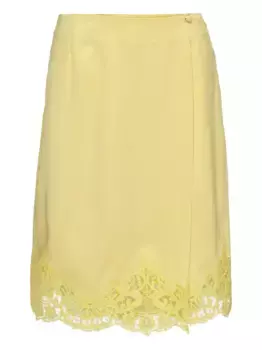 Короткая юбка с кружевной отделкой STELLA MCCARTNEY, желтый