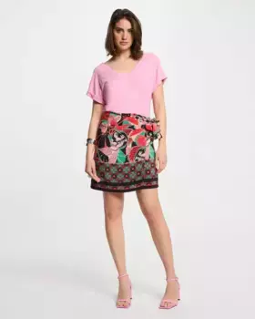 Короткая юбка с принтом Morgan, мультиколор