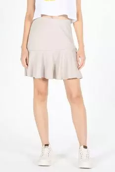 Короткая юбка с разрезом по краю Colin'S, бежевый