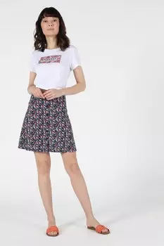 Короткая юбка с завышенной талией и принтом Colin'S, красный