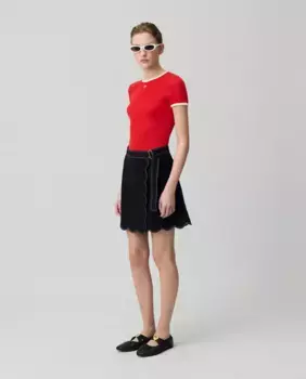 Короткая юбка типа парео Claudie Pierlot, черный