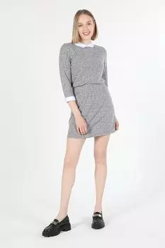 Короткая укороченная юбка Colin'S, серый