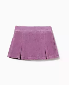 Короткая велюровая юбка Sfera, фиолетовый