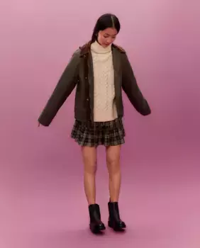 Короткая вощеная женская парка с капюшоном Green Coast, цвет 520 Kaki