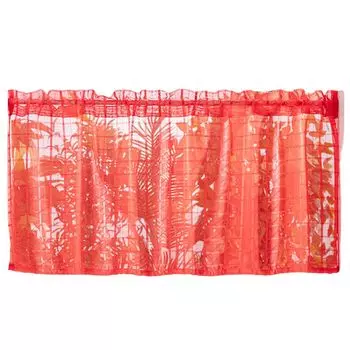 Короткая занавеска для дренажа воздуха, устойчивая к разрыву, не выцветающая, неустанавливаемая, полупрозрачная перегородка, оконная марля, кухонные принадлежности-синяя Stuttg, красный